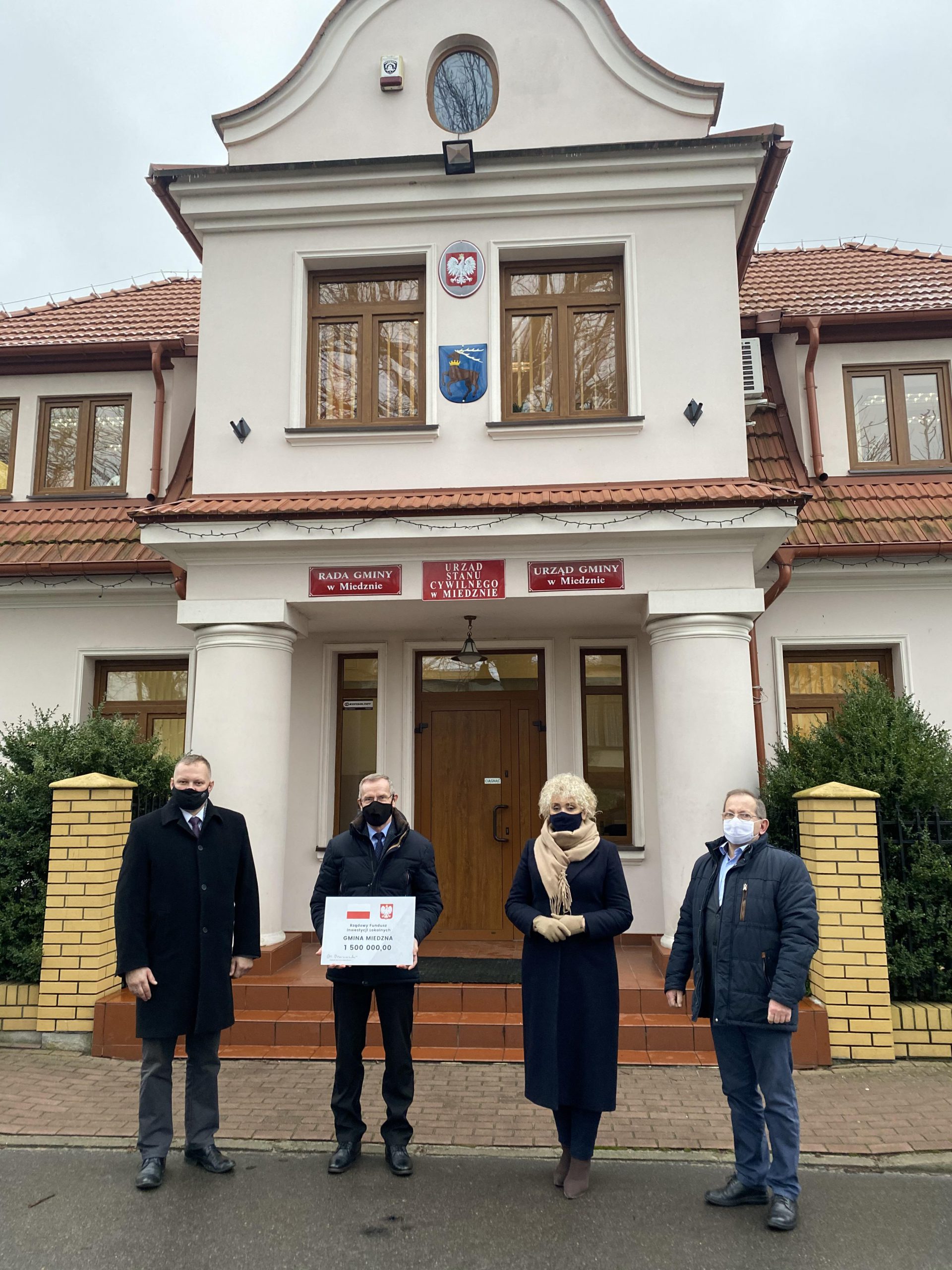 Dofinansowanie dla gminy Miedzna z Rządowego Funduszu Inwestycji Lokalnych w wysokości 1,5 mln zł