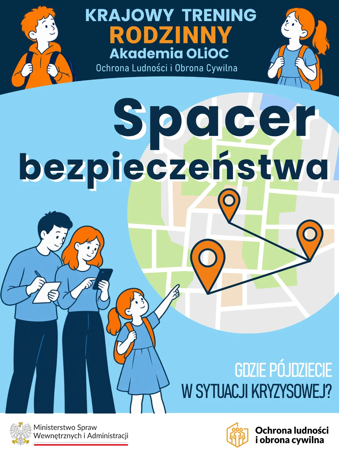 Grafika „Spacer bezpieczeństwa” – gdzie pójdziecie w sytuacji kryzysowej?